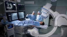 A patient scan in a lab