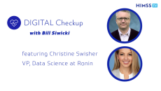 Christine Swisher, vice president of data science at oncology AI company Ronin and Bill Siwicki