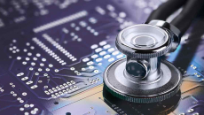 Stethoscope on circuit board