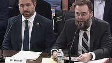 Erik Decker (right) of Intermountain, speaks Tuesday before a House subcommittee. Seated next to him is Dr. Christian Dameff of the University of California San Diego Health.