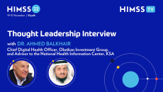 Bruce Steinberg and Dr. Ahmed Balkhair, advisor for digital transformation at the Saudi Ministry of Health