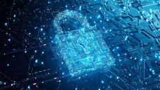 Blue lock appears over motherboard