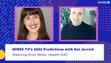 Health-ISAC chief security officer Errol Weiss and Kat Jercich