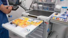 Pharmacist sorting medications