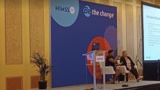 Knitasha Washington, resident and CEO of ATW Health Solutions and Kellie Goodson, director of Vizient talk at HIMSS21