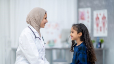 Doctor talking to patient