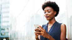 Person using a smartphone