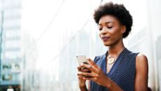 Person using smartphone