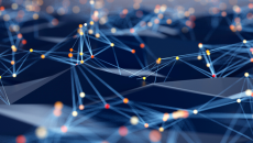 Image of fiber optics representing patient data leaks.