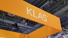 KLAS booth sign at HIMSS Global Conference