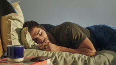 Person alseep in bed