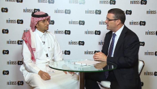 Meshari Alwazae talking to HIMSS TV