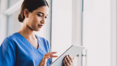 Nurse with tablet