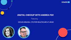 Oscar Miranda, chief technology officer for healthcare at Armis and Andrea Fox