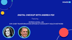Andrea Fox and Dr. Patrick McGill, Community Health Network's EVP and chief transformation officer