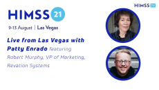 Robert Murphy, Revation Systems' VP of marketing and Patty Enrado