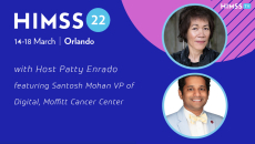 Santosh Mohan, vice president of digital innovation at Moffitt Cancer Center and Patty Enrado