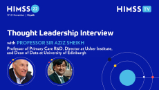 Bruce Steinberg and professor Sir Aziz Sheikh, director of the Usher Institute and dean of data at the University of Edinburgh