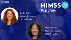 Stesha Selsky and Meg Furukawa, nurse informaticists for the UCLA Health System