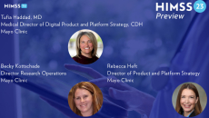 Dr. Tufia Haddad, Becky Kottschade and Rebecca Heft of the Mayo Clinic