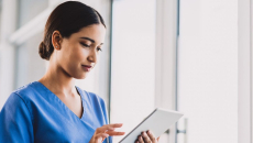 Nurse with tablet