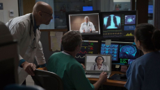 Doctors in a remote online conference