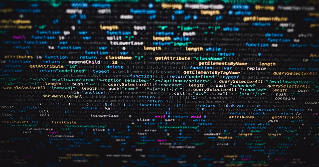 Code displayed on screen