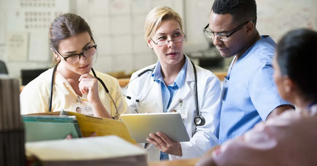Clinicians collaborating