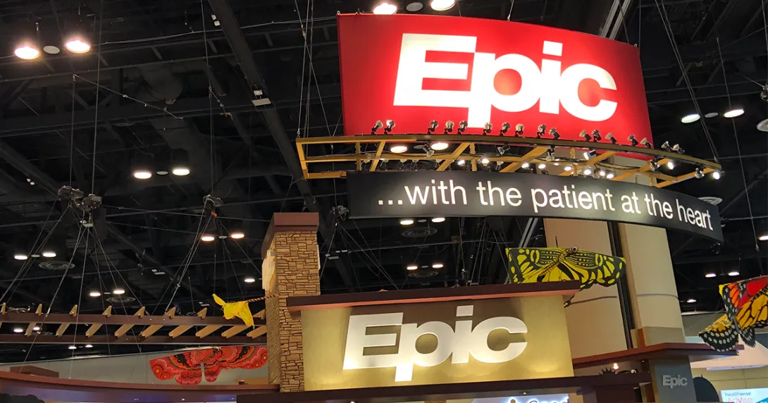 Epic booth and display on a conference floor