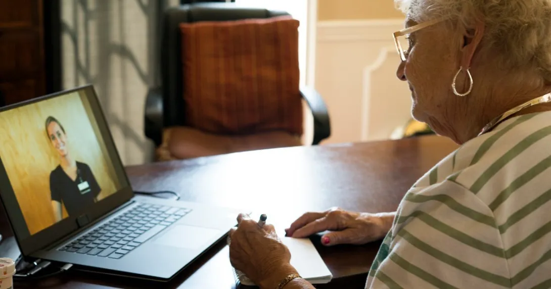 Telehealth visit for acute care at home
