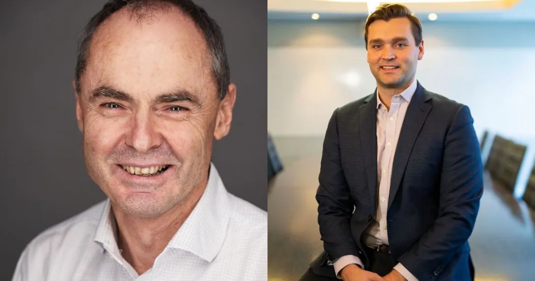 [Left] Ian McCrae, outgoing CEO of Orion Health and [Right] Brad Porter, incoming CEO of Orion Health