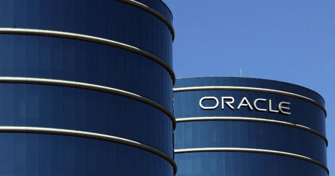 Oracle sign on round buildings