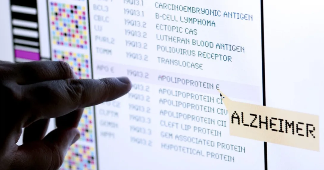 A screen with medical data, precision medicine, IT