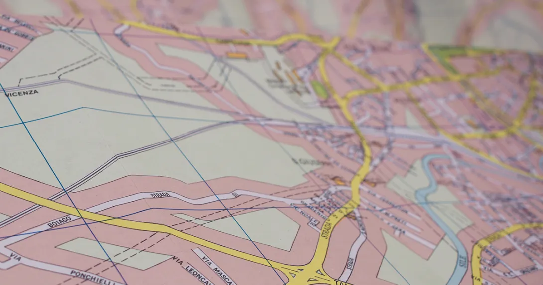 A road map section