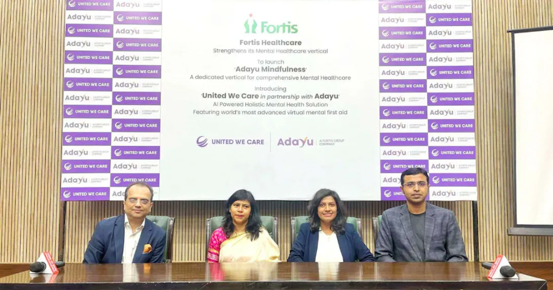 Representatives of Fortis Healthcare and United We Care during the launch of Adayu Mindfulness