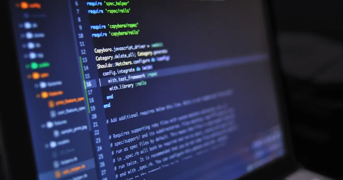 computer code on a screen