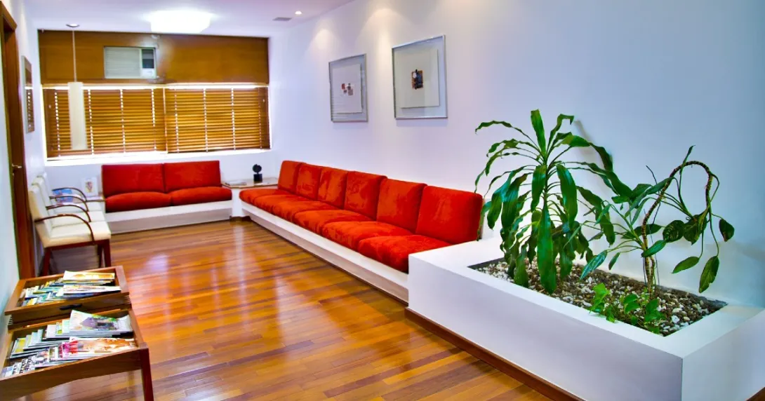 A waiting room at the doctor