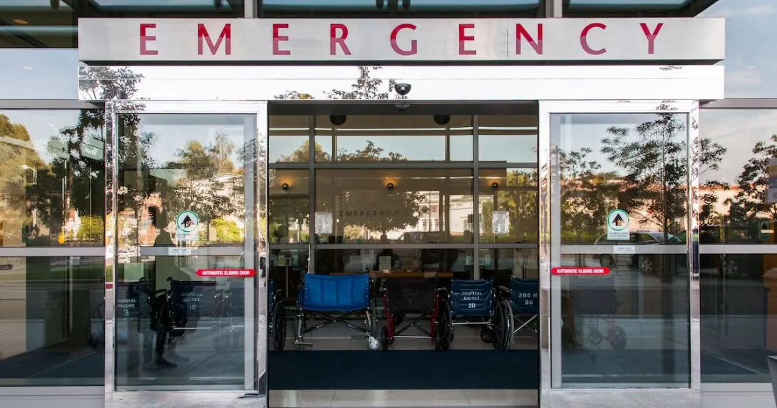Hospital emergency entrance