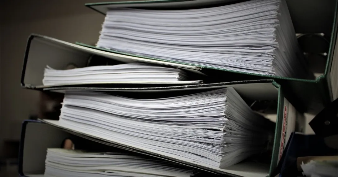 A stack of binders