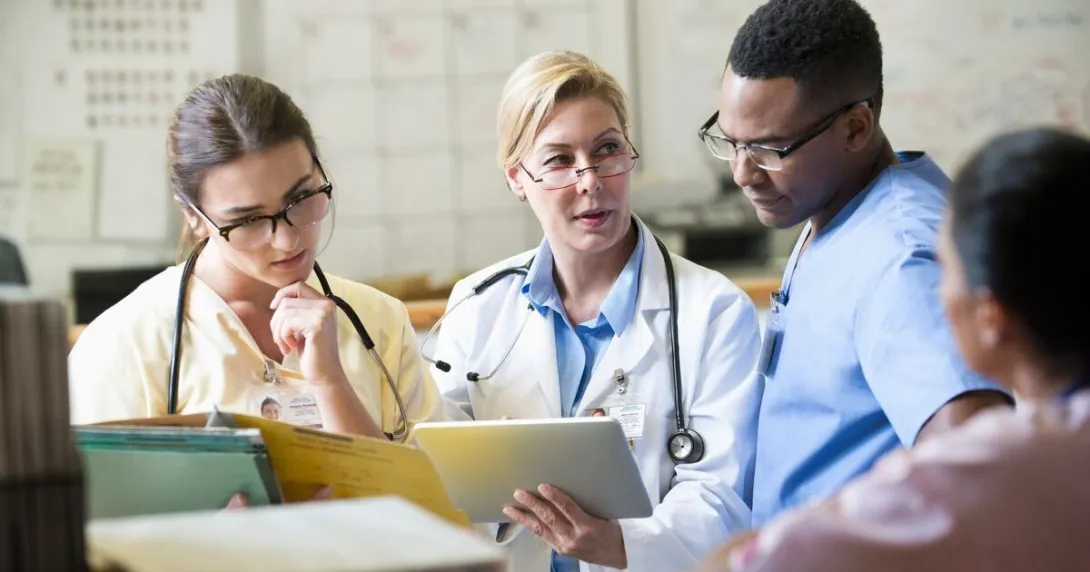 Clinicians discussing among themselves