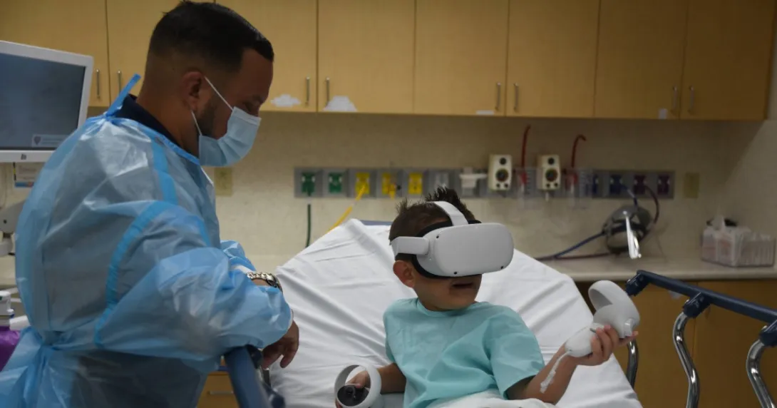 Virtual reality technology at Nicklaus Children's Health System