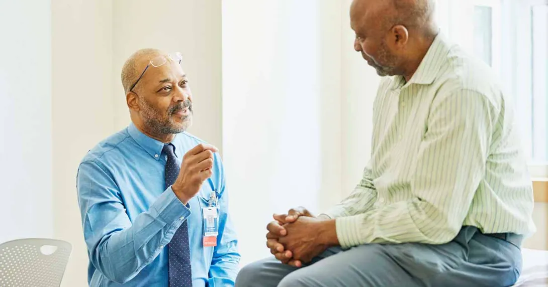 Doctor talking to a patient