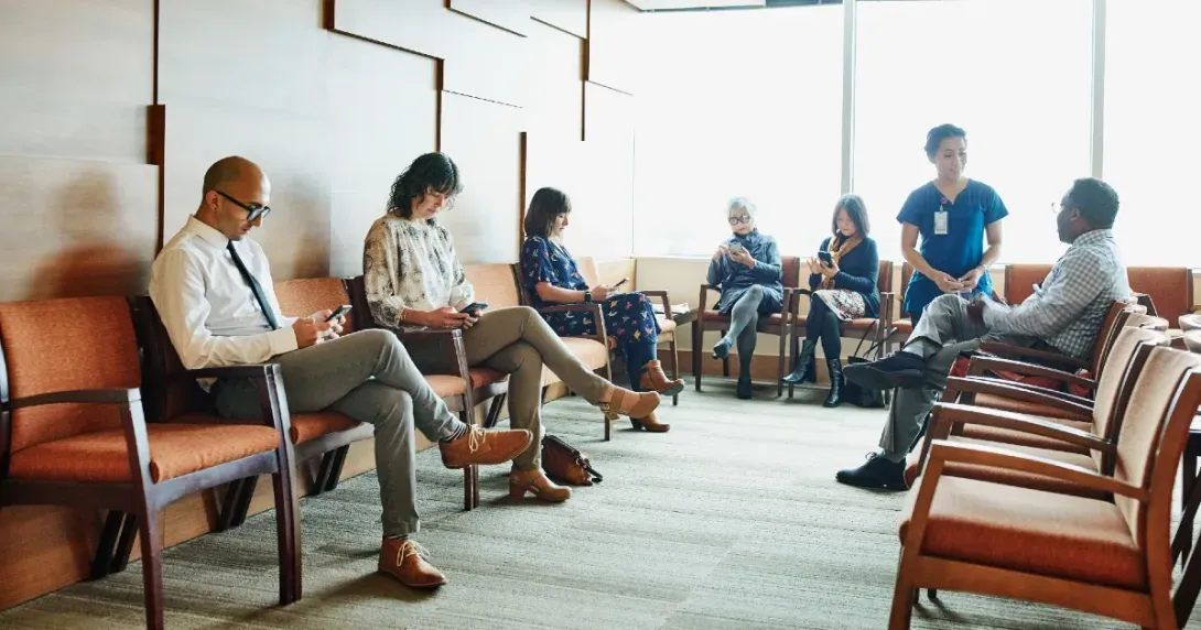 Patients in provider's waiting room