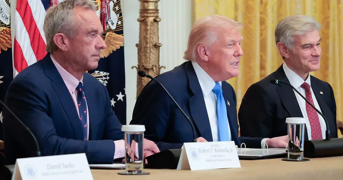 HHS Secretary RFK Jr., President Trump and CMS Administrator Dr. Oz, from left