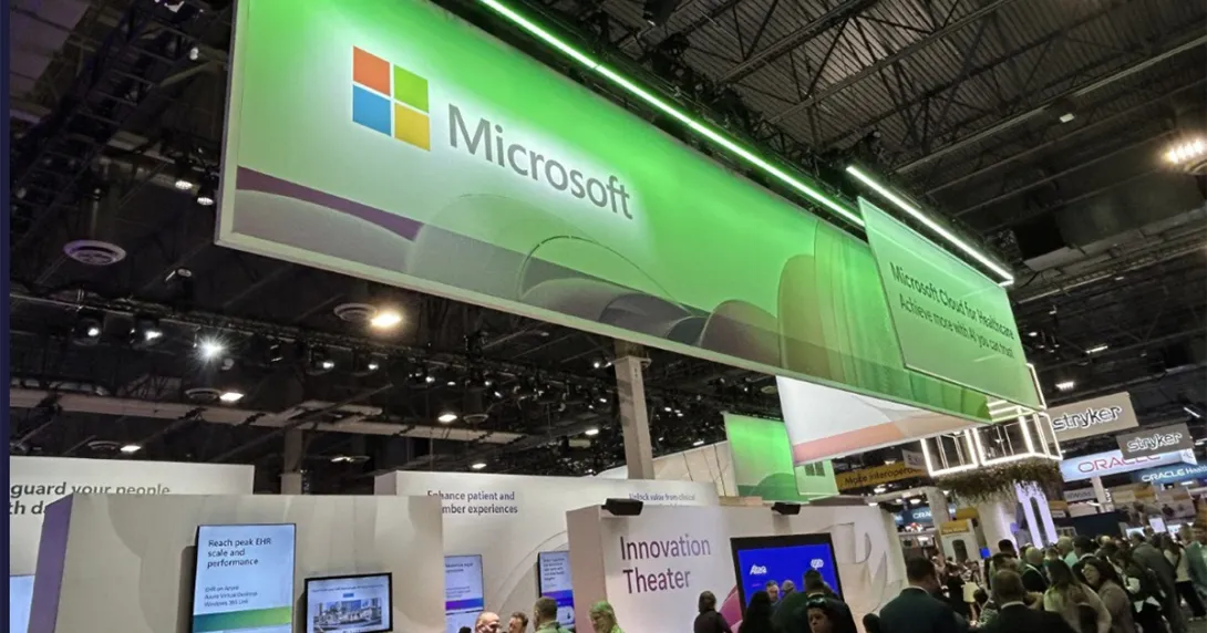 Microsoft booth at HIMSS25