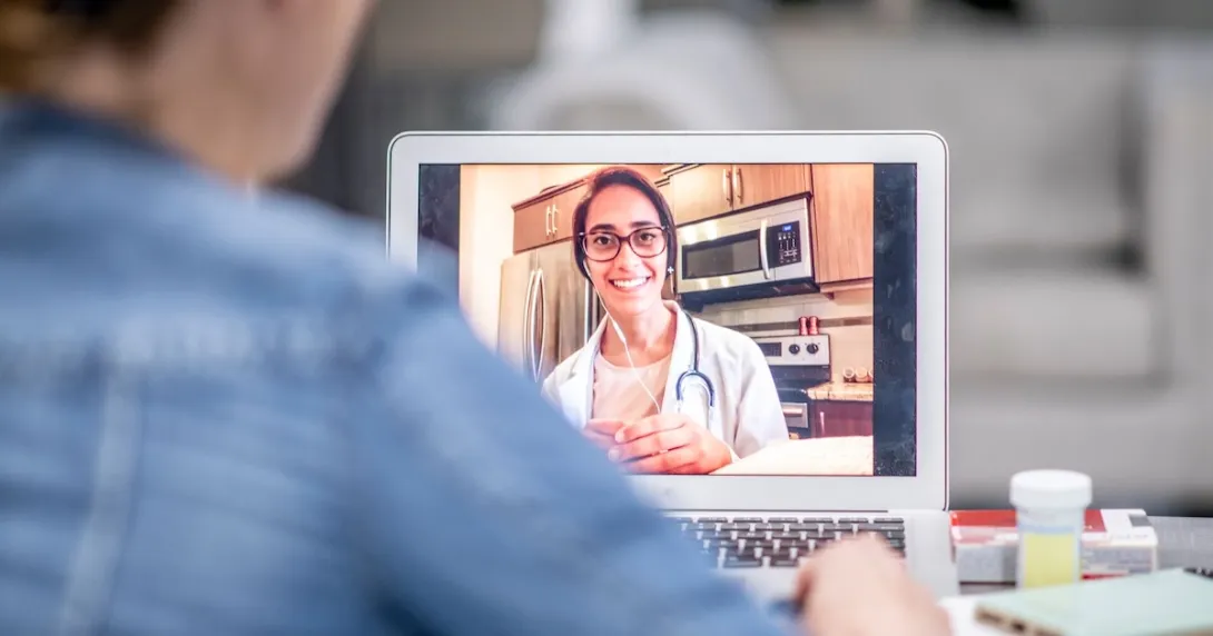 Remote patient and doctor consultation over laptop