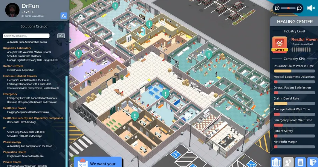 AWS Industry Quest: Healthcare training program screenshot