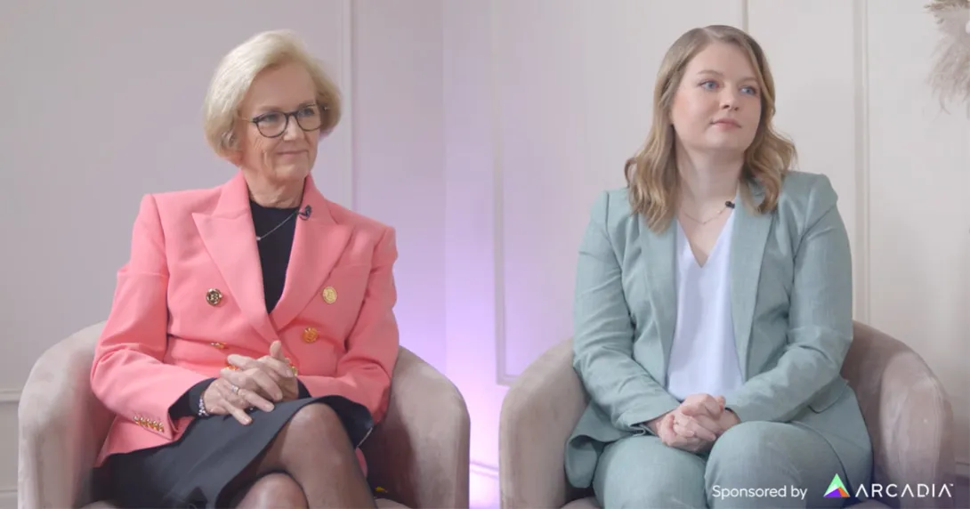 Anne Snowdon, Chief Scientific Research Officer at HIMSS, and Mary Kuchenbrod, Vice President, Data Operations at Arcadia