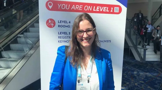 Daniella Gilboa, founder and CEO of AIVF, attends HIMSS23 in Chicago.