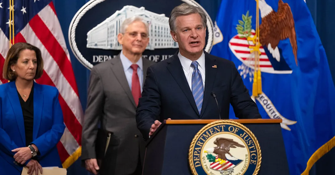 Director Wray at Hive Press Conference in January 2023